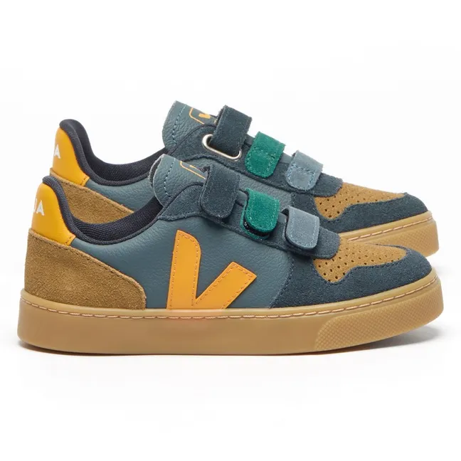 Baskets Scratchs Small V-10 Cuir | Bleu