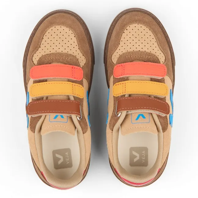 Small V-10 Suede Scratch Sneakers | Camel