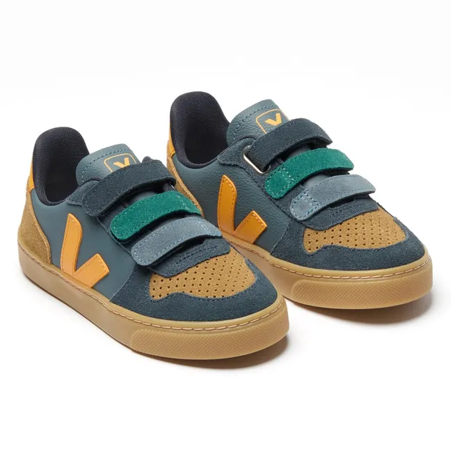 Baskets Scratchs Small V-10 Cuir | Bleu