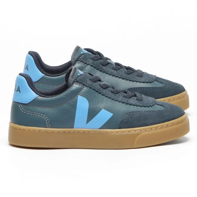 Elasticated Lace Sneakers Small Volley Leather O.T | Blue