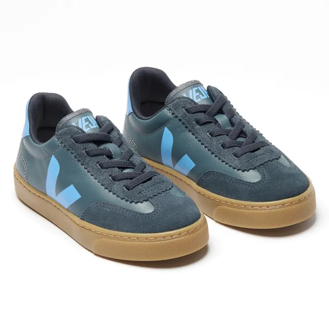 Elasticated Lace Sneakers Small Volley Leather O.T | Blue