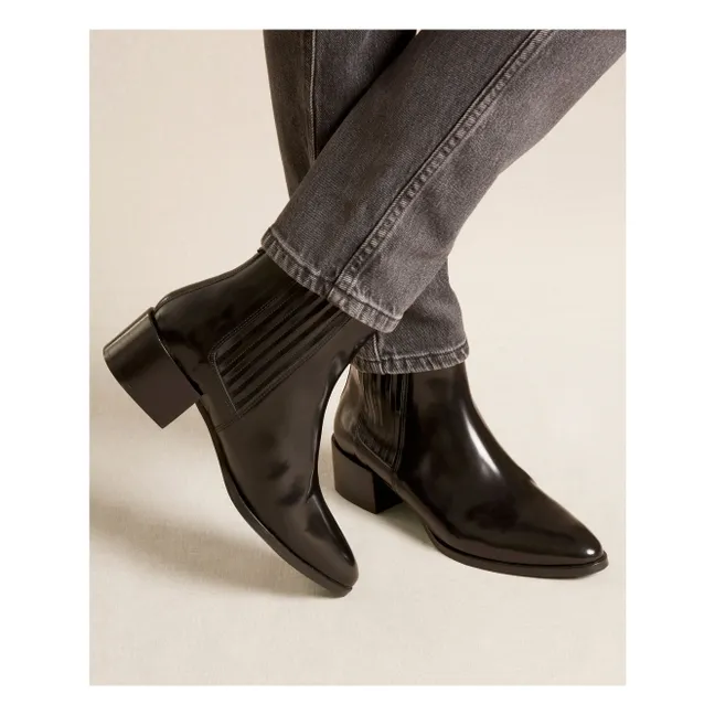 n°408 Glacé Leather Boots | Black