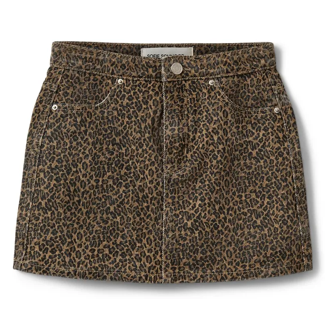 Jupe Callysy Leopard | Marron