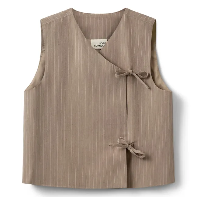 Veste Sans Manches Cailinsy Nœuds | Beige