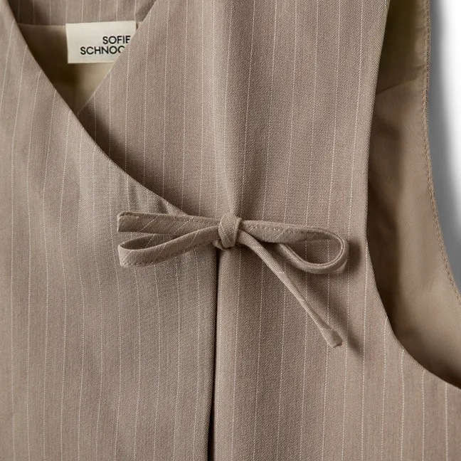 Veste Sans Manches Cailinsy Nœuds | Beige