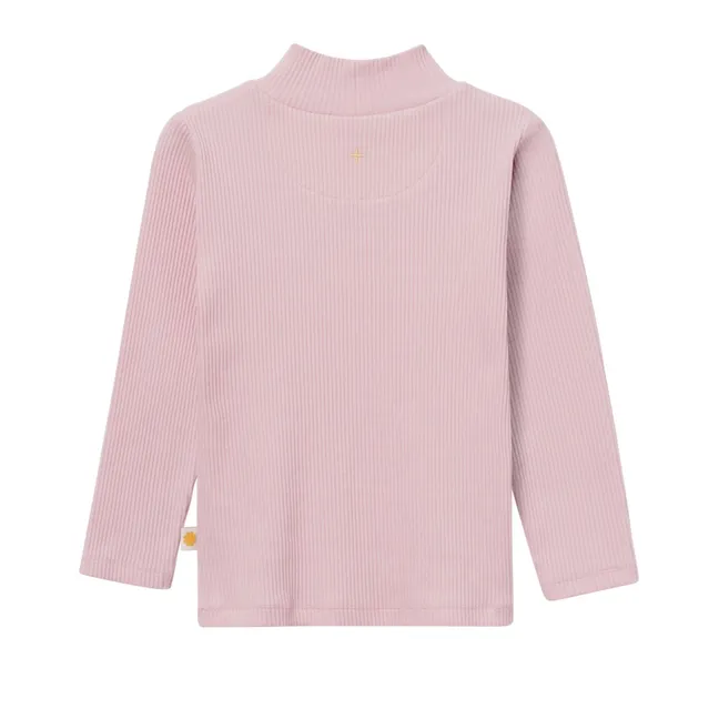 Goldie Ribbed Turtleneck | Pink