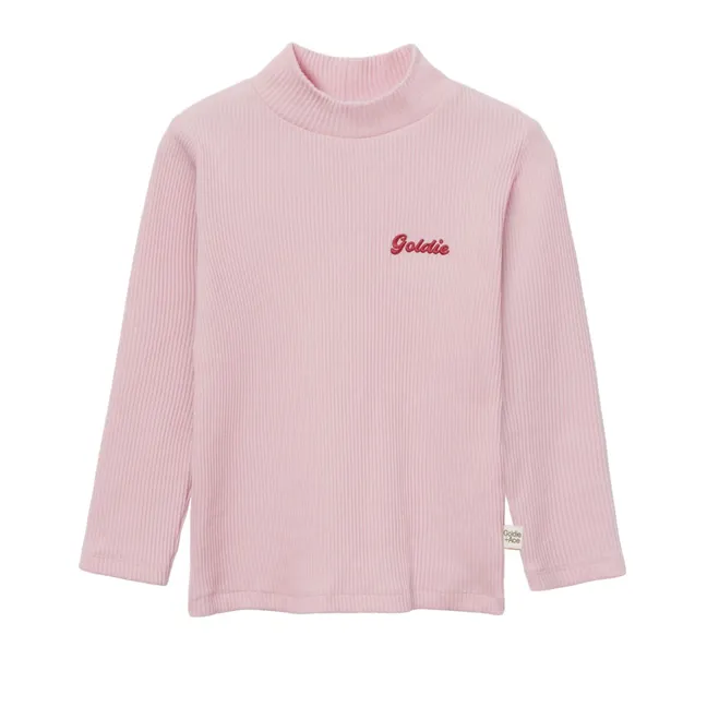 Goldie Ribbed Turtleneck | Pink