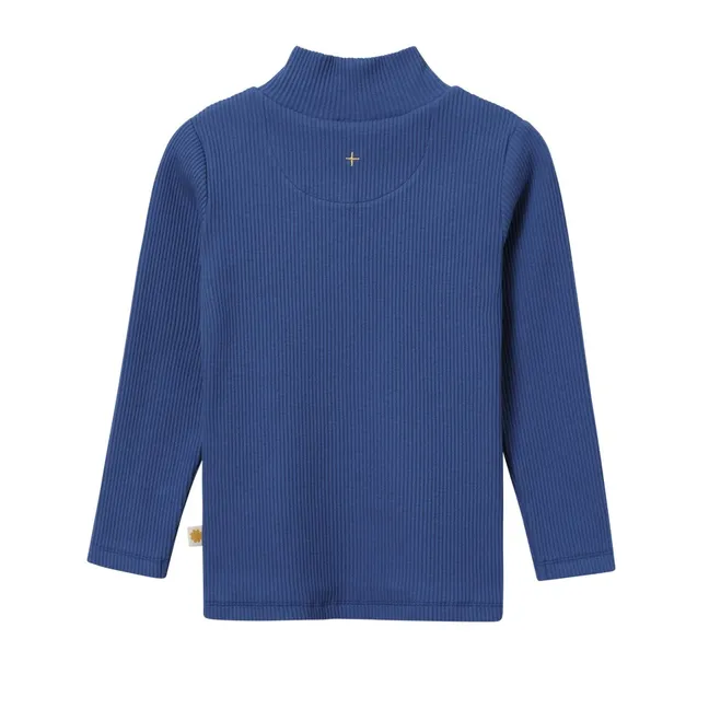 Goldie Ribbed Turtleneck | Blue