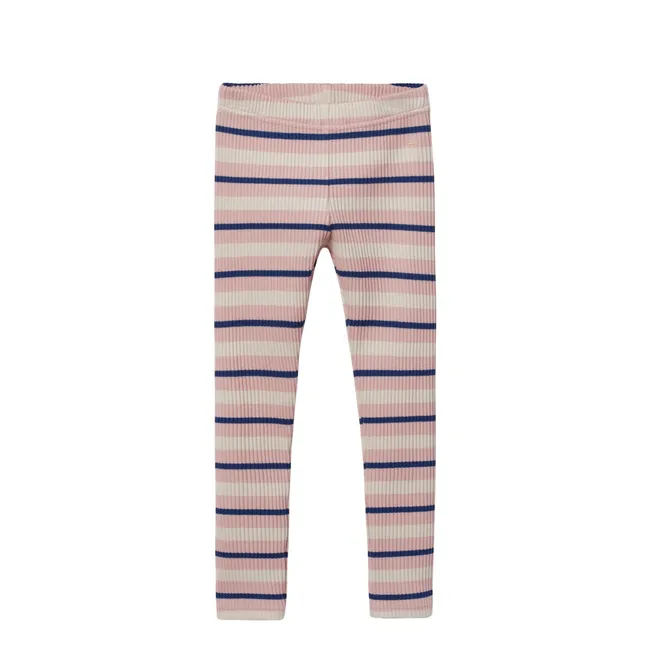 Legging Côtelé Rayé | Rose