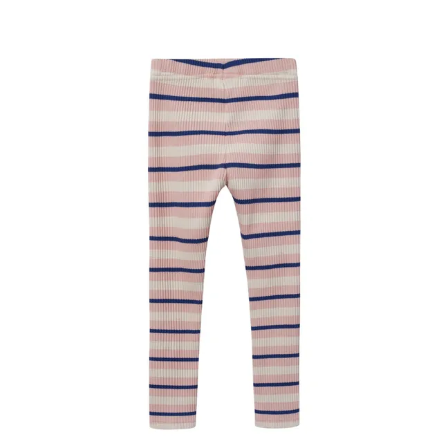 Legging Côtelé Rayé | Rose