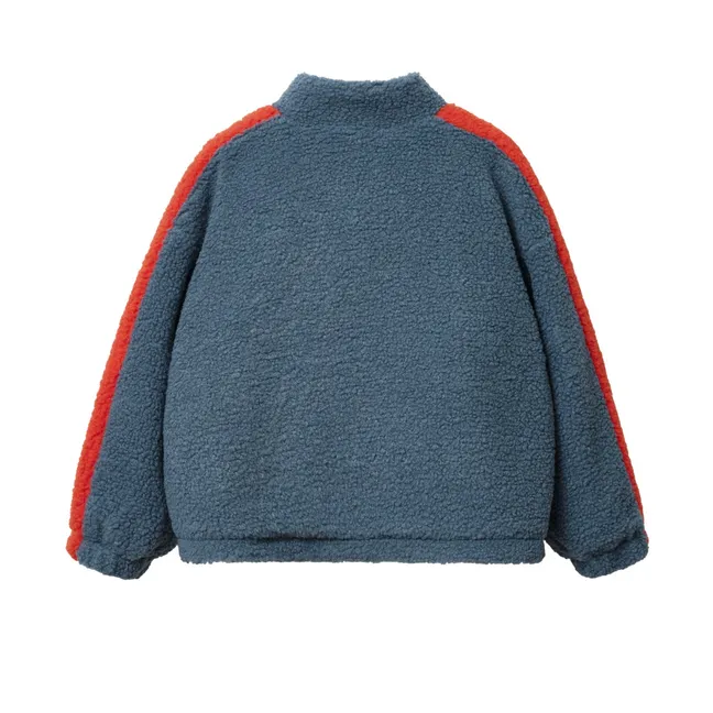 Veste Façon Sherpa Retro | Bleu