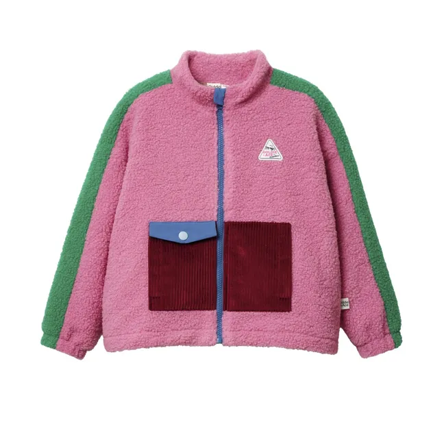 Veste Façon Sherpa Retro | Rose