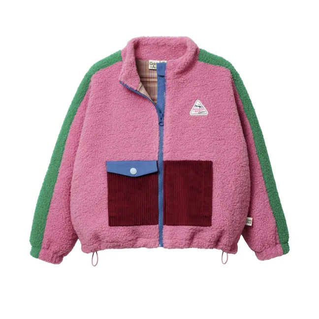 Veste Façon Sherpa Retro | Rose