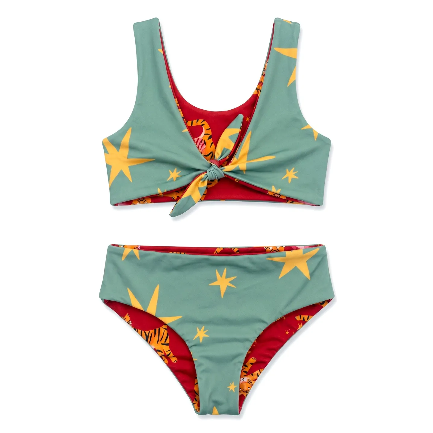 Maillot de Bain Knot Tigres | Vert- Image produit n°2