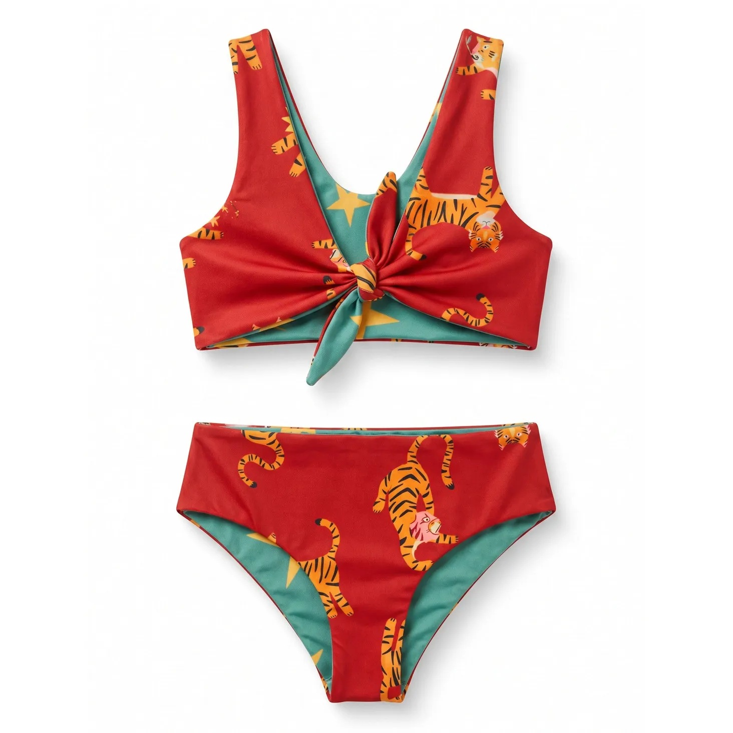 Maillot de Bain Knot Tigres | Vert- Image produit n°3
