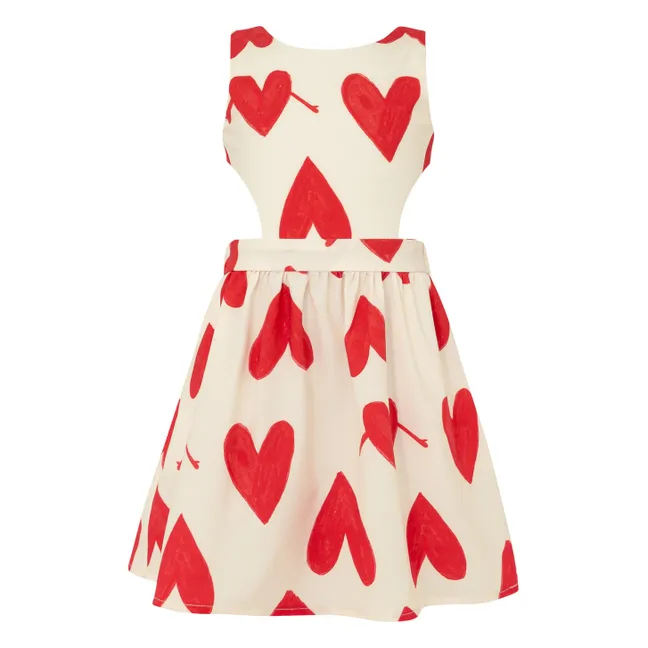 Robe Queen Cœurs | Crème