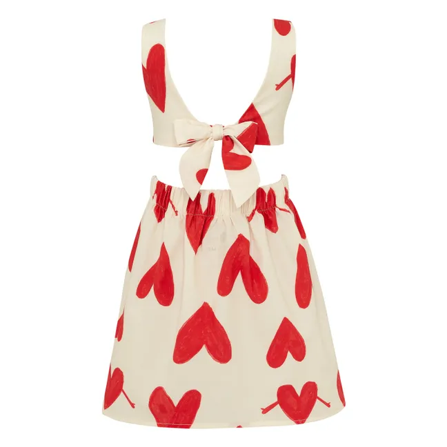 Robe Queen Cœurs | Crème