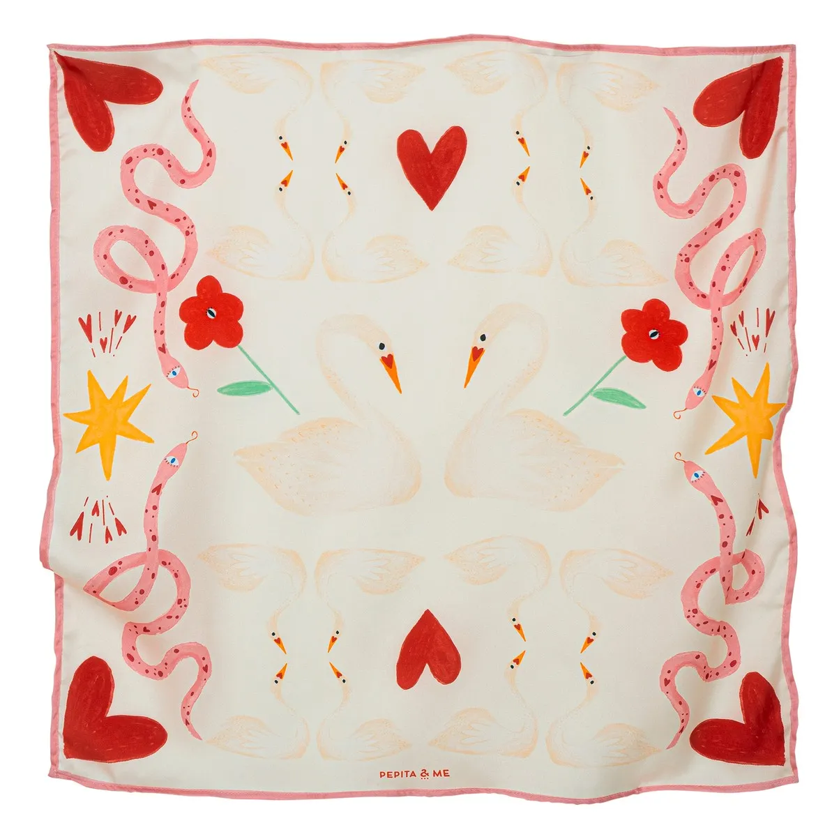 Foulard Cygnes | Crème- Image produit n°0