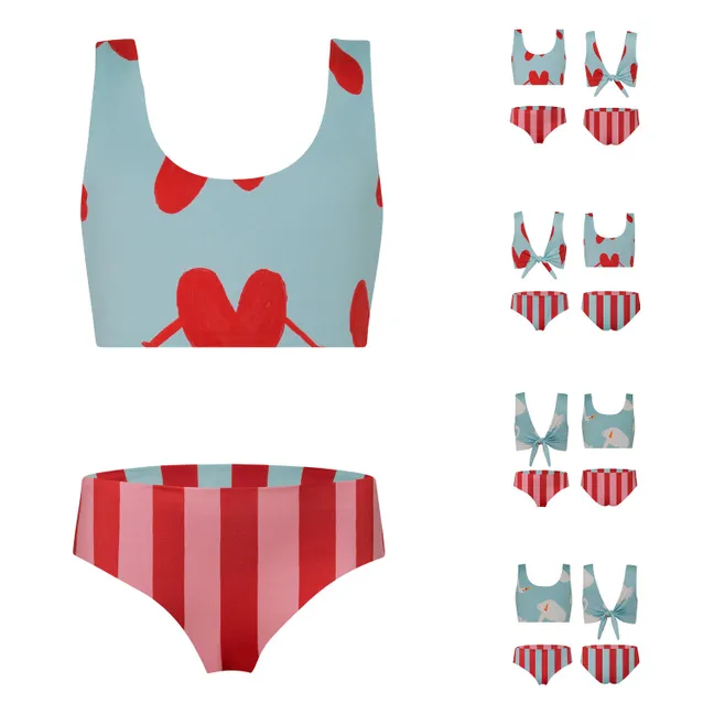 Bañador Knot Corazones | Azul