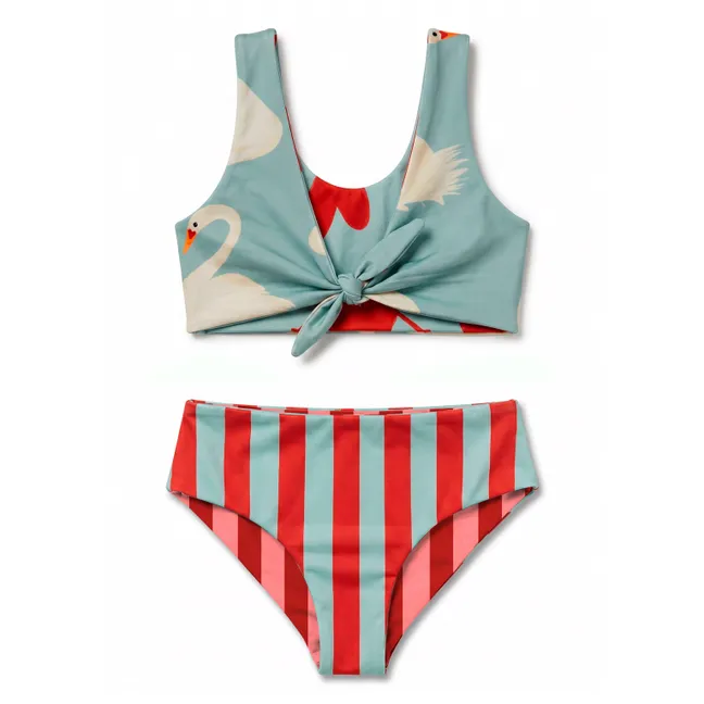 Maillot de Bain Knot Cœurs | Bleu