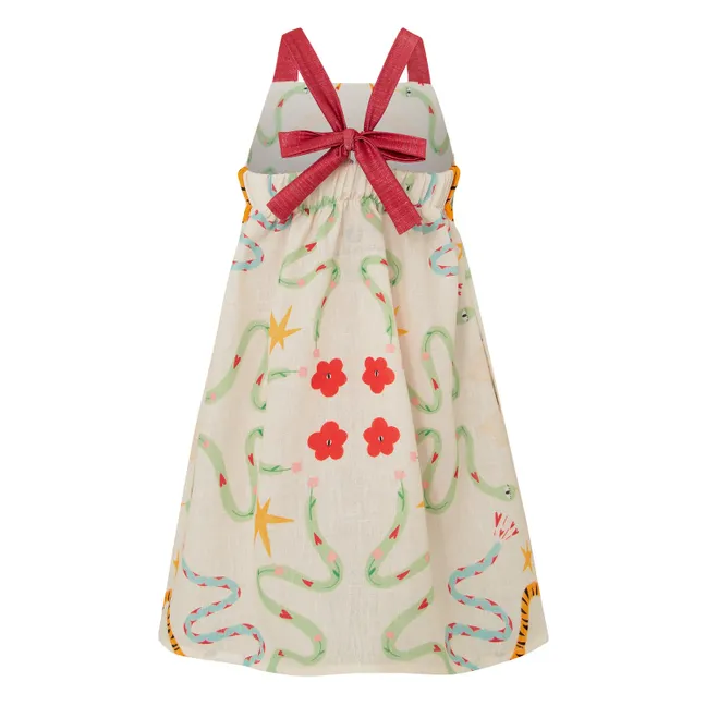 Robe Croisée Tigres | Crème