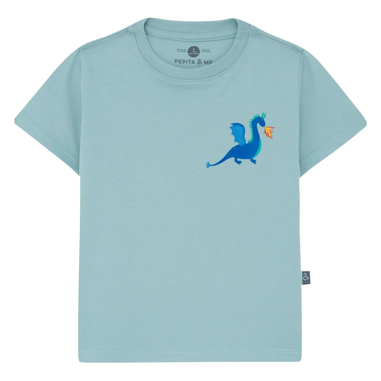 T-shirt Dragon | Bleu Clair- Image produit n°0
