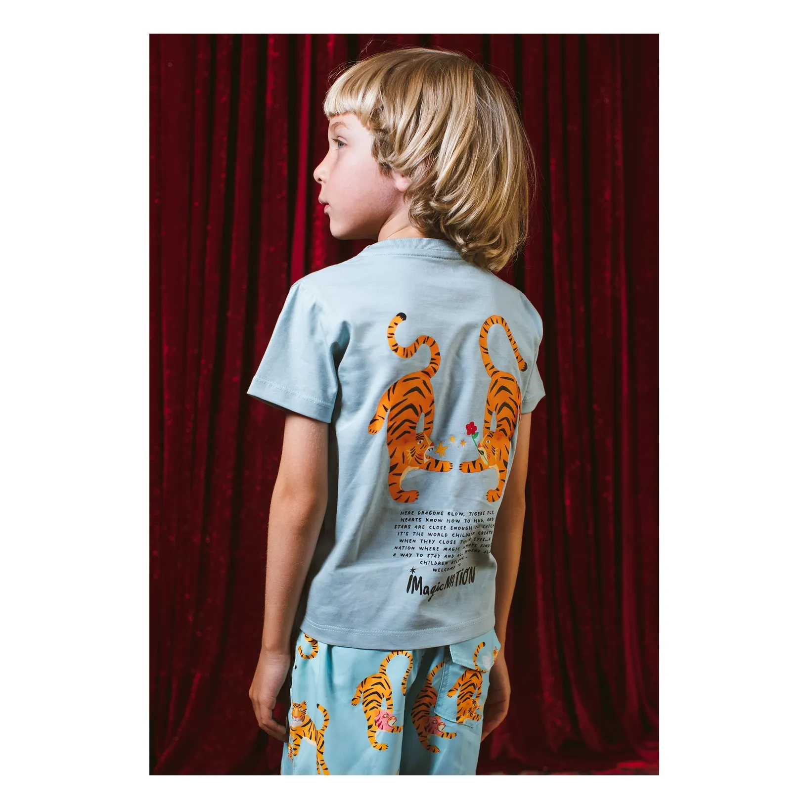 T-shirt Tigres  | Bleu Clair- Image produit n°1