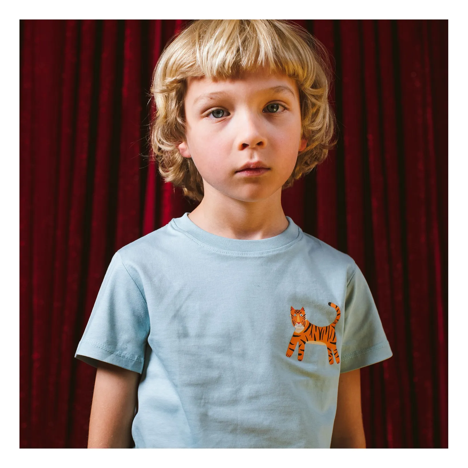 T-shirt Tigres  | Bleu Clair- Image produit n°2