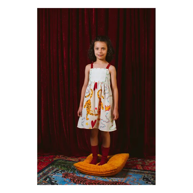 Robe Croisée Tigres | Crème