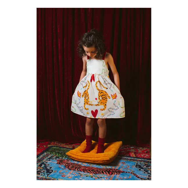 Robe Croisée Tigres | Crème