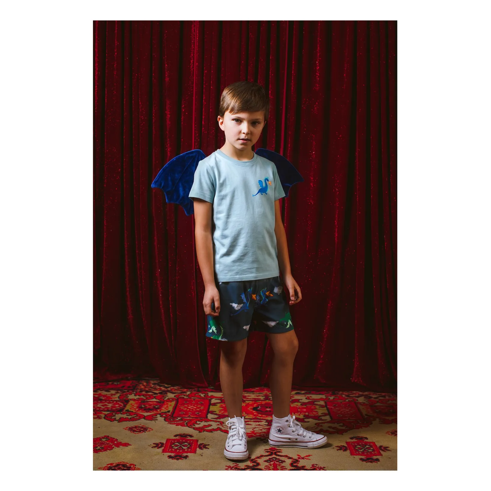 T-shirt Dragon | Bleu Clair- Image produit n°1