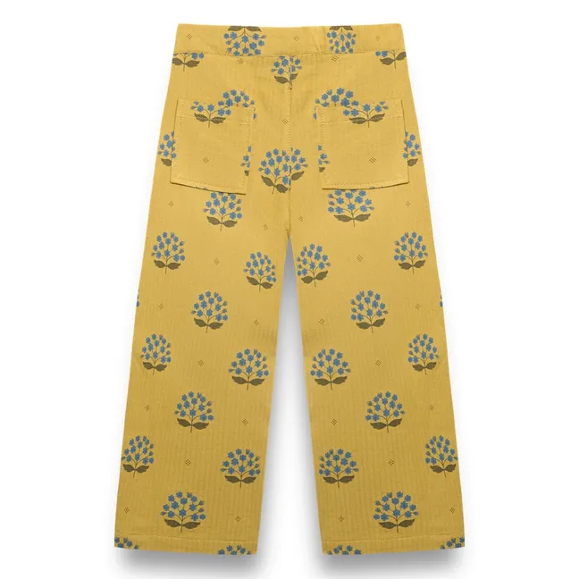 Pantalon Arboleda Fleurs Coton Bio | Jaune