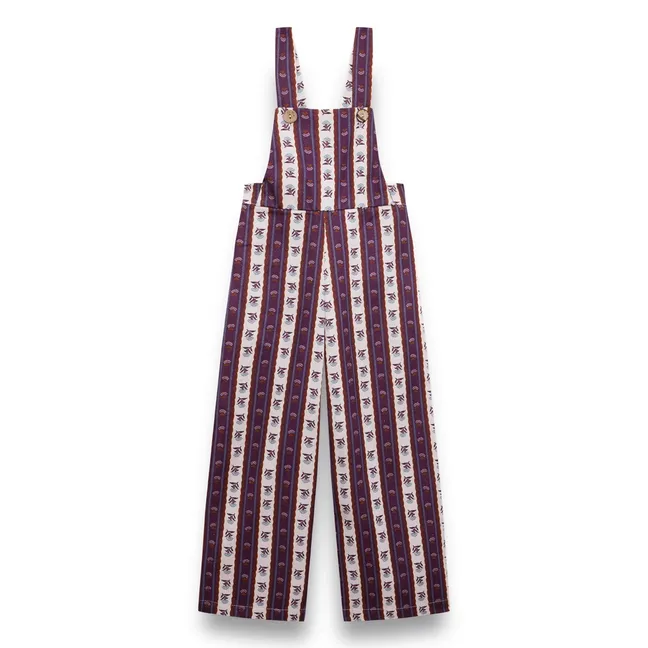 Salopette Montal Fleurie Rayée | Violet