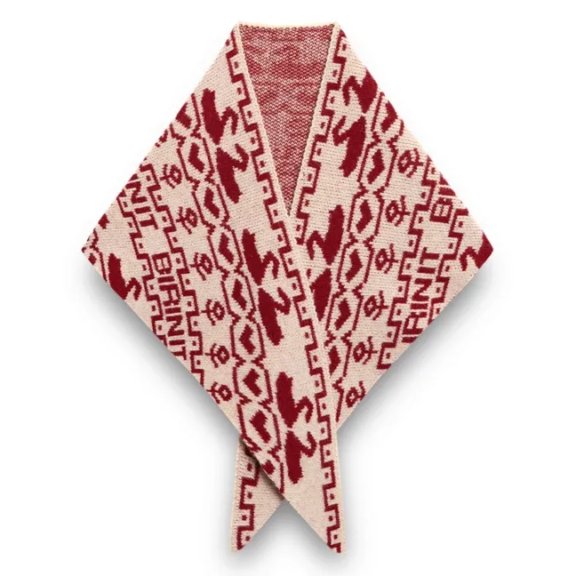 Echarpe Canards Laine Merinos | Bordeaux