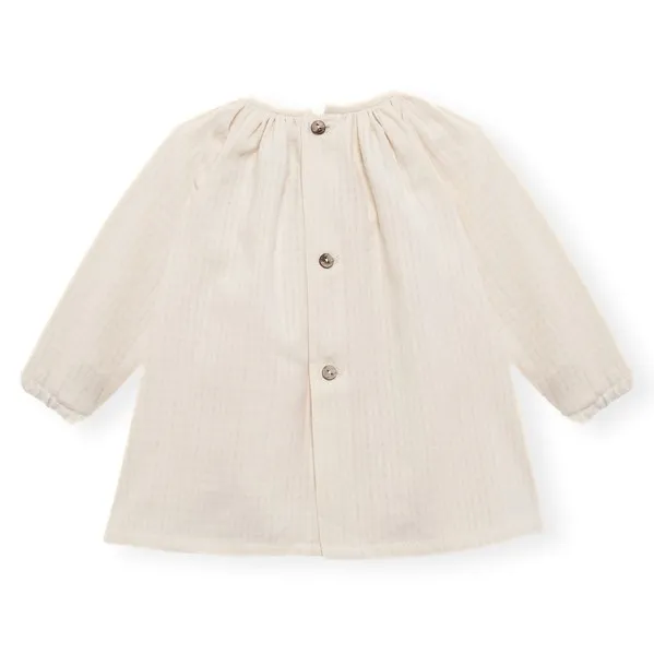 Blouse Brodée Fleurs Coton Bio | Ivoire
