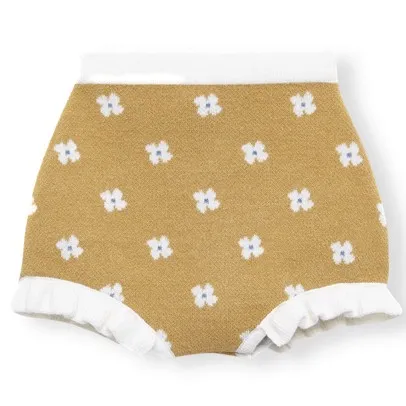 Short Fleuri | Jaune moutarde