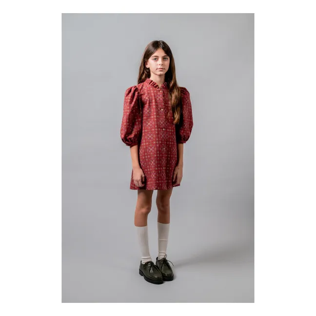 Robe Manches 3/4 Ribera Coton Bio | Bordeaux