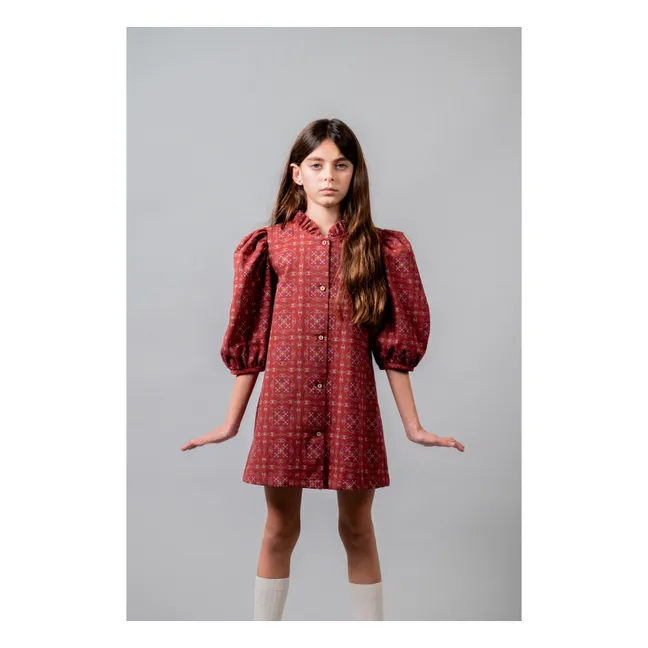 Robe Manches 3/4 Ribera Coton Bio | Bordeaux