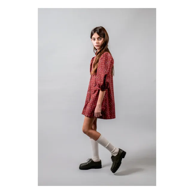 Robe Manches 3/4 Ribera Coton Bio | Bordeaux