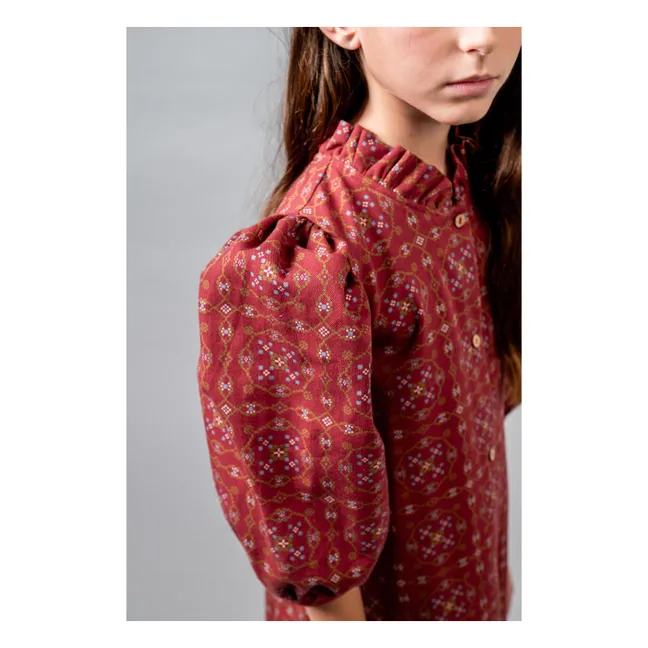 Robe Manches 3/4 Ribera Coton Bio | Bordeaux