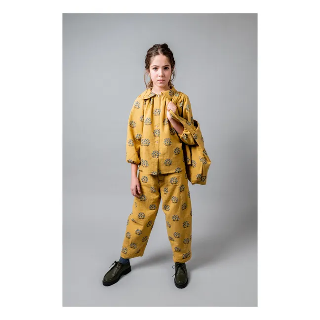 Pantalon Arboleda Fleurs Coton Bio | Jaune