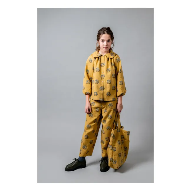 Pantalon Arboleda Fleurs Coton Bio | Jaune