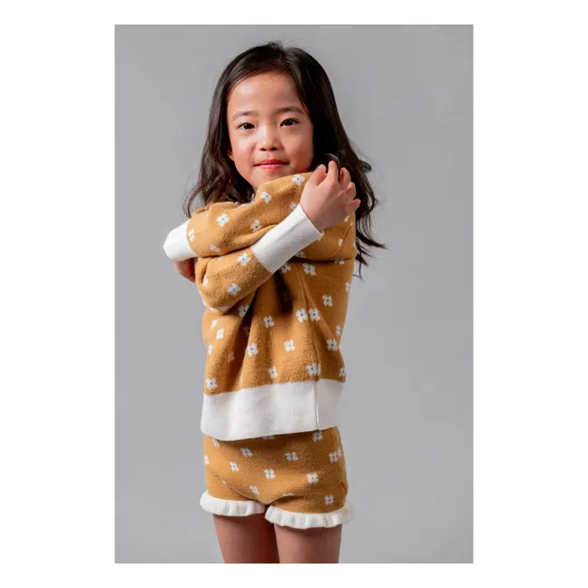 Short Fleuri | Jaune moutarde