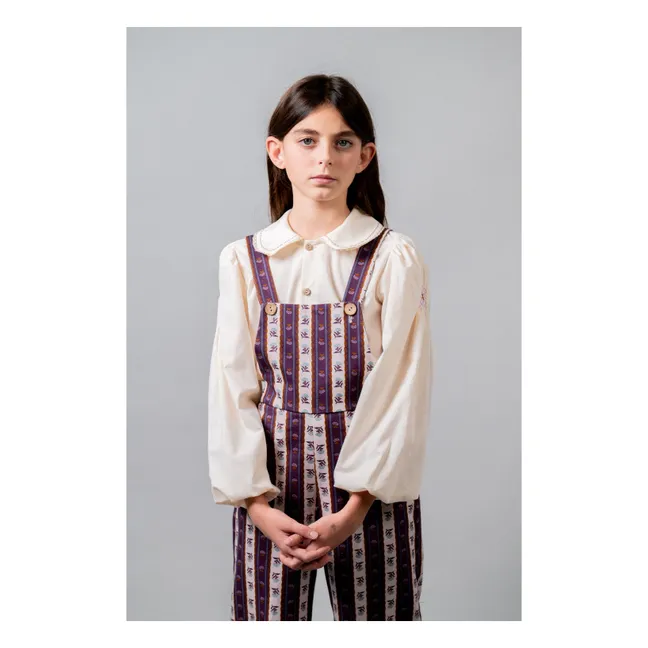 Salopette Montal Fleurie Rayée | Violet