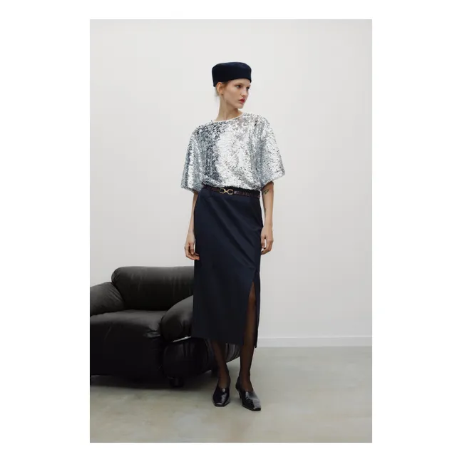Blouse Muse Sequin | Argenté