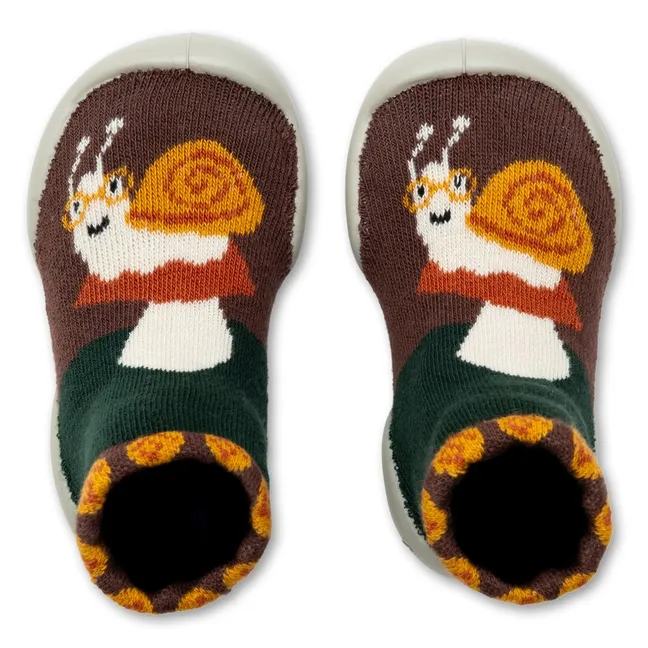 Chaussons Escargot | Marron