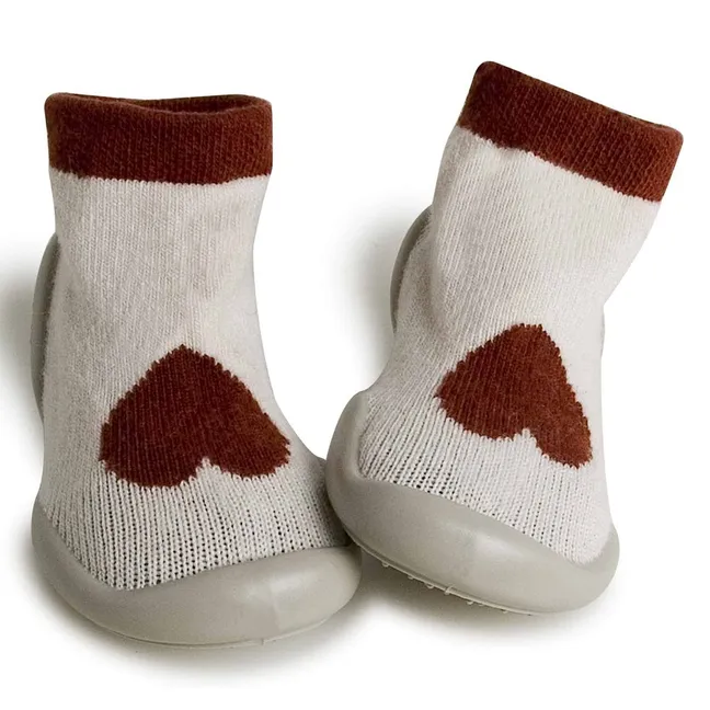 Heart Slippers | Ecru