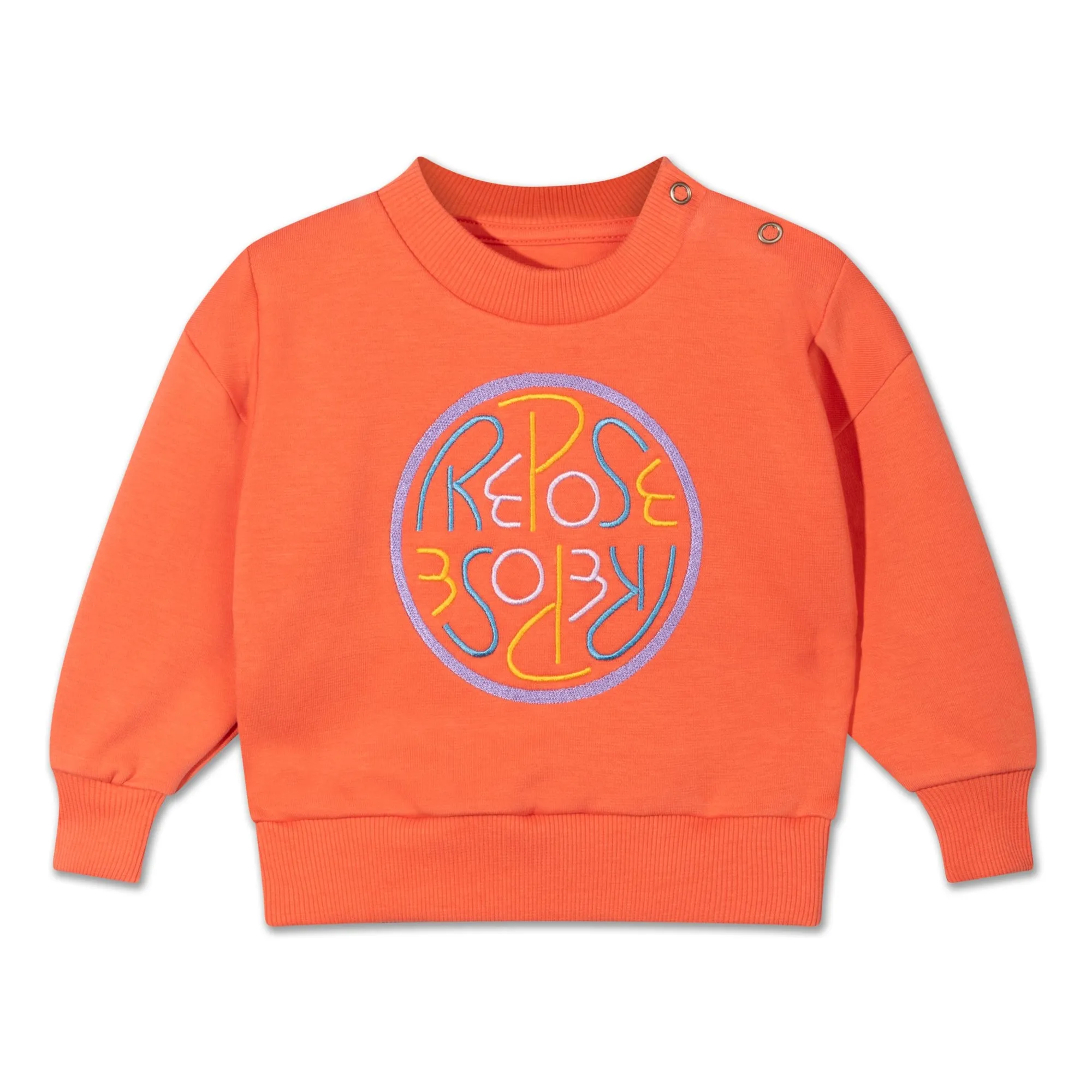 Repose Ams Orange Crewneck Sweat Fiesta Baby Organic Cotton