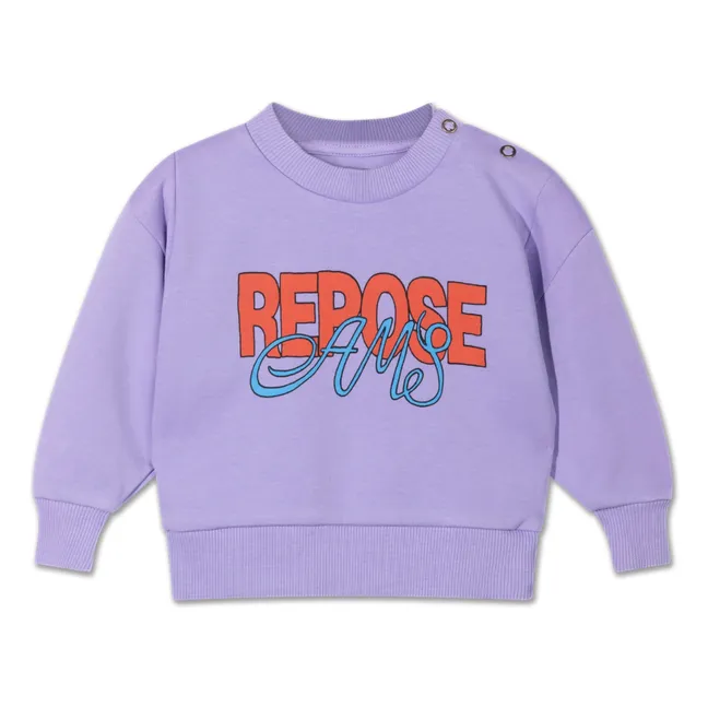 Sweatshirt Crewneck Repose Baby Bio-Baumwolle | Violett