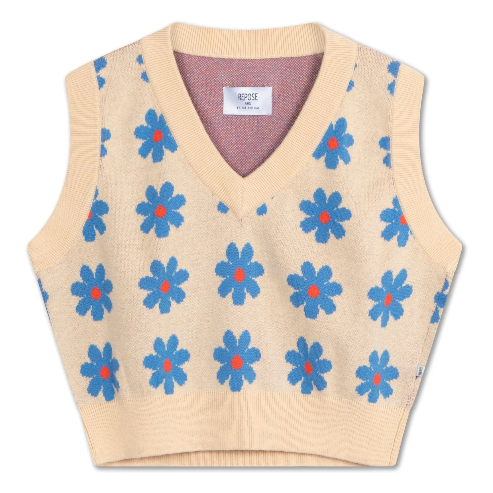 Repose Ams Cream Spencer Sleeveless Sweater